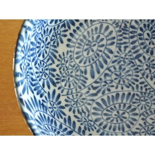 日本製 美濃燒 靛藍蔓藤花紋陶瓷碗 530cc 1200cc|拉麵碗 丼飯碗 蓋飯碗 碗公