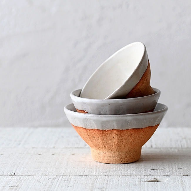 日本製 六魯 rokuro 咖土高台飯茶碗 | 夫妻碗 對碗 陶碗 盒裝 送禮 新婚