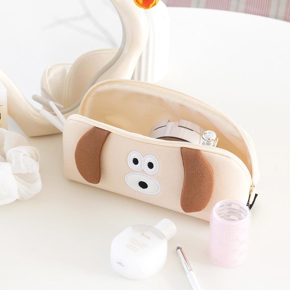 韓國 Romane 早午餐兄弟 狗狗 兔兔 餃子筆袋|大容量筆袋 鉛筆袋 化妝包