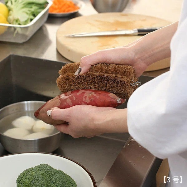 日本製 龜之子百年棕刷 | 不傷鍋具 天然菜瓜布 鐵鍋刷 硬毛刷 棕梠刷