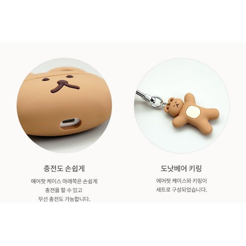 韓國 Romane 早午餐兄弟 熊熊 AirPods3矽膠保護套 附吊飾|耳機殼 耳機保護套