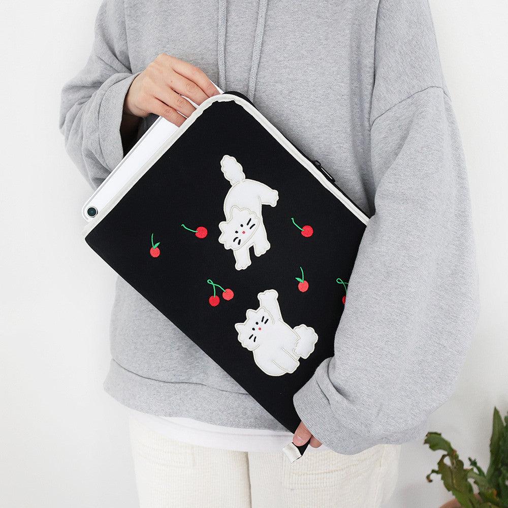 韓國 Romane 13吋筆電包 兔兔狗狗 貓咪|電腦包 ipad包 平板包