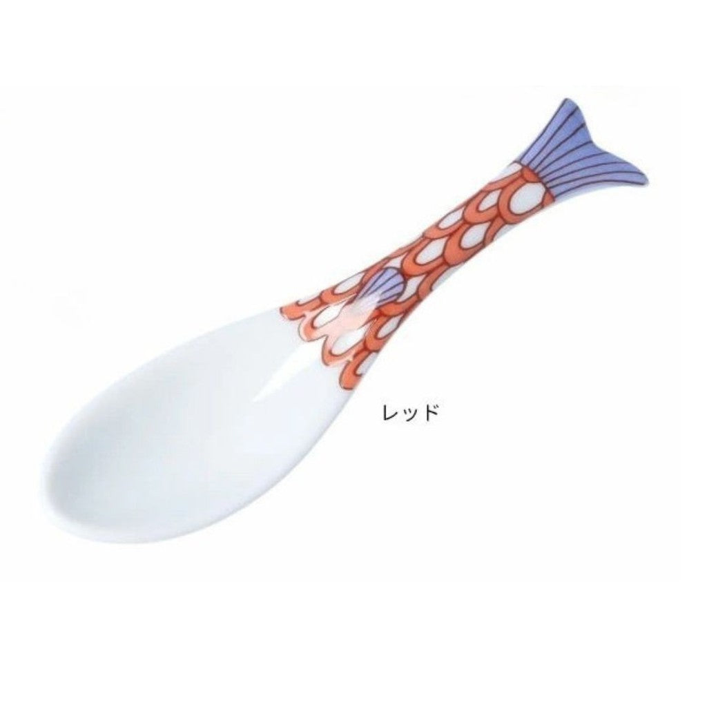 日本製 九谷燒 陶瓷魚湯匙 盒裝 三色 | 晴九谷 魚尾湯匙 中華湯匙 甜點湯匙 送禮
