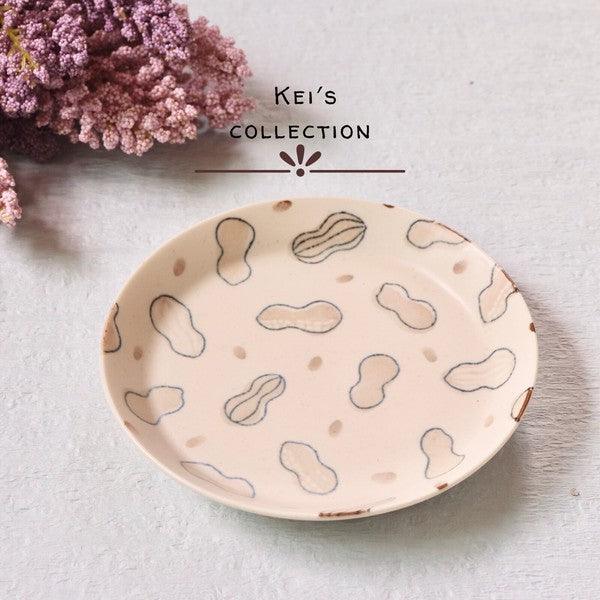 日本製 美濃燒 蔬果系列造型陶瓷餐盤 14cm|水果盤 圓盤 點心盤