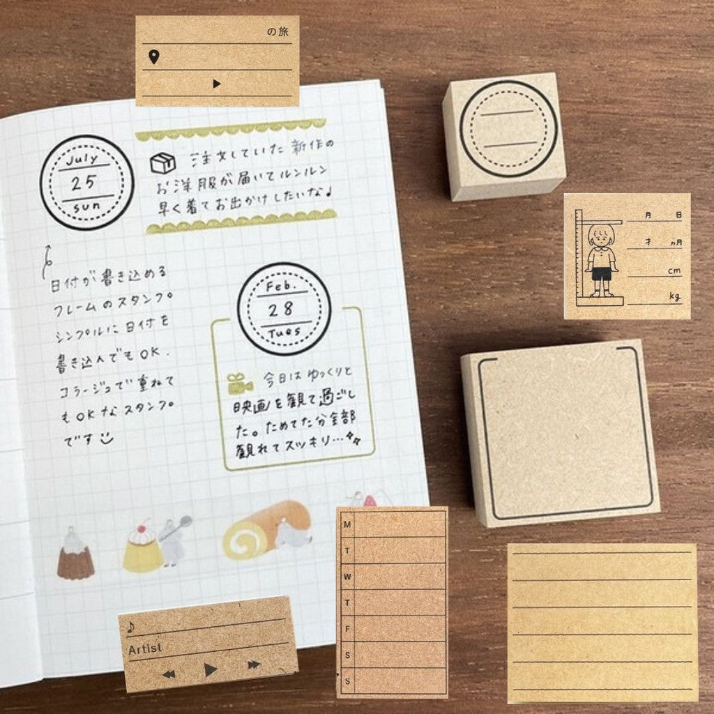 日本製 Stamp Marche 手帳素材印章 多款 | 橡皮章 手帳印章 子彈筆記