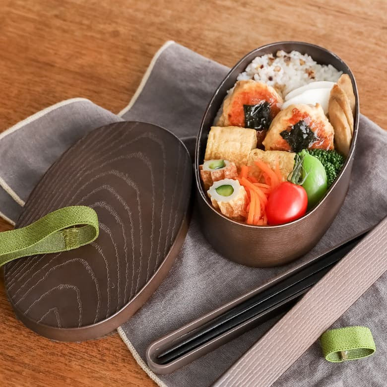 日本製 Wappa 木紋便當盒 | 可微波 弁当箱 木筷 日式便當盒