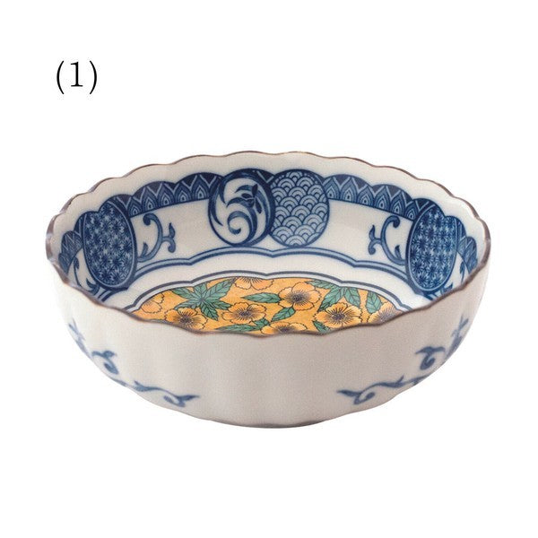 日本製 Marusan Kondo 美濃燒 藍染小花紋4.5吋碗 | 陶瓷碗 湯碗 飯碗