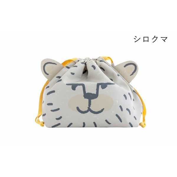 日本 CDF 動物午餐便當袋 | 保溫袋 保冷袋 束口袋 三色碗餐袋