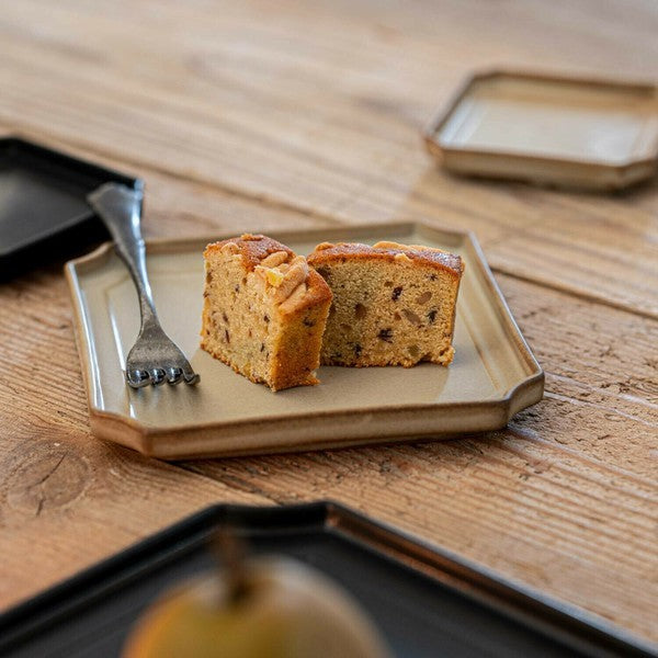 日本製 美濃燒 古董復古方盤 | 相框式餐盤 甜點盤 飾品盤 復古方盤