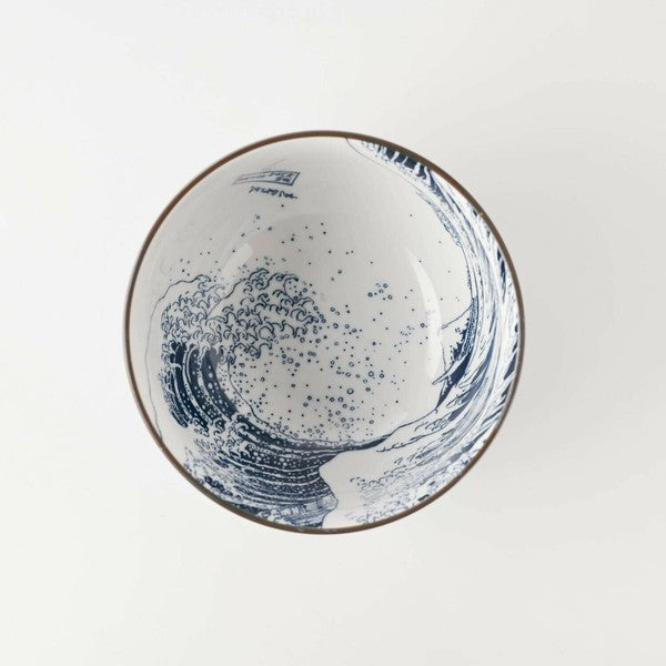 日本製 美濃燒 北齋富士碗盤 | 浮世繪碗盤 飯碗 富嶽三十六景 神奈川