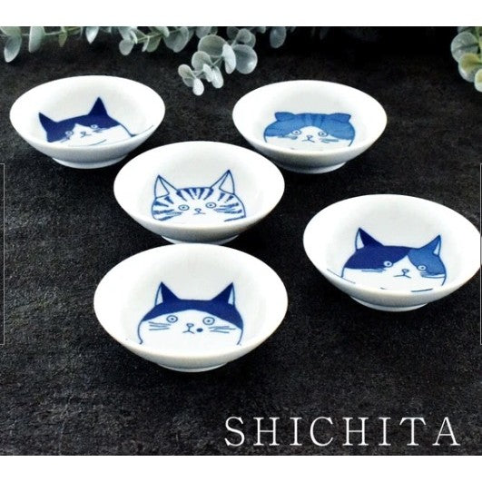 日本製 美濃燒 SHICHITA 可愛貓咪醬油碟 | 醬油碟 小盤子 迷你醬料碟
