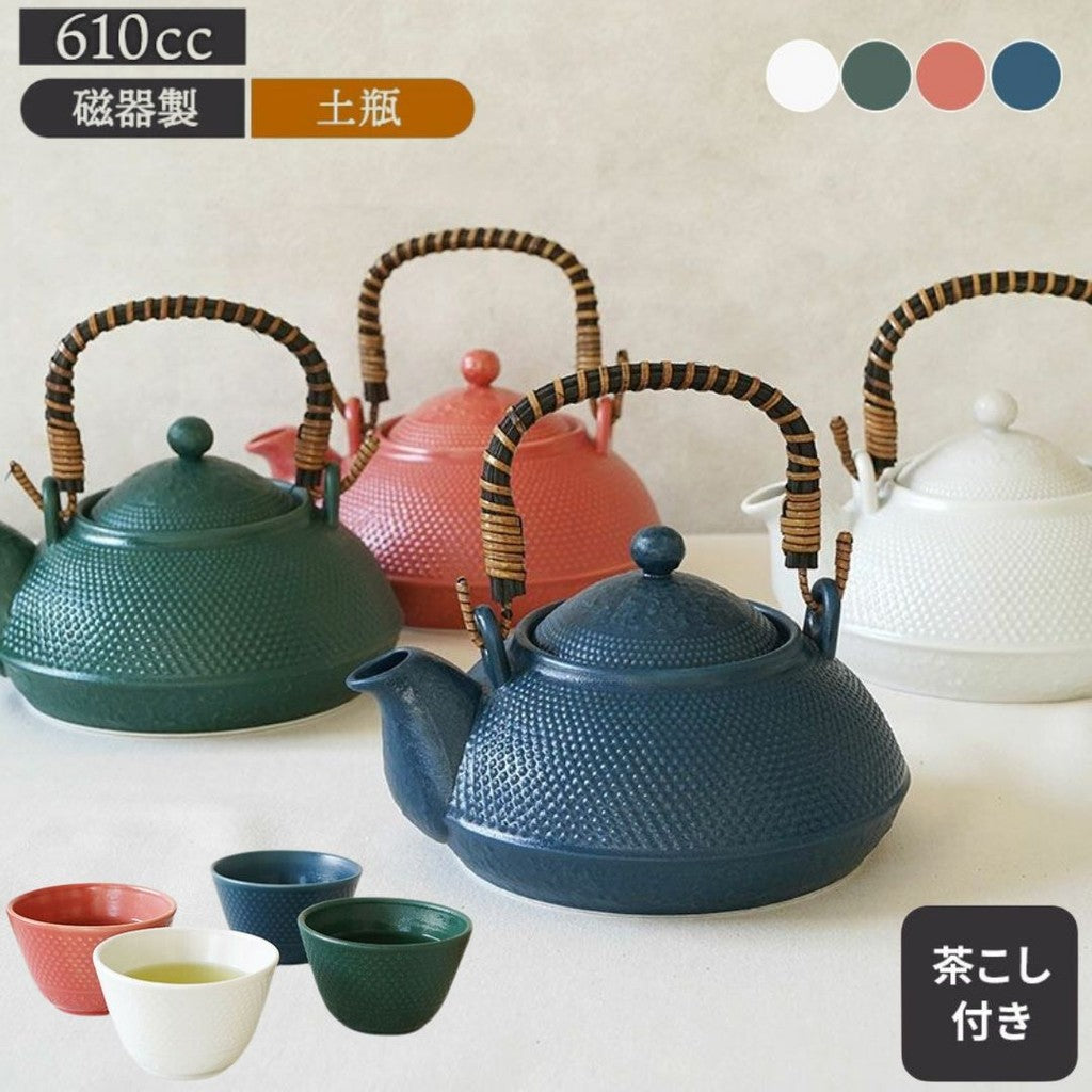 日本 南部鐵器 土瓶茶具 | 附濾網 四色 土瓶蒸 煎茶壺 煎茶碗