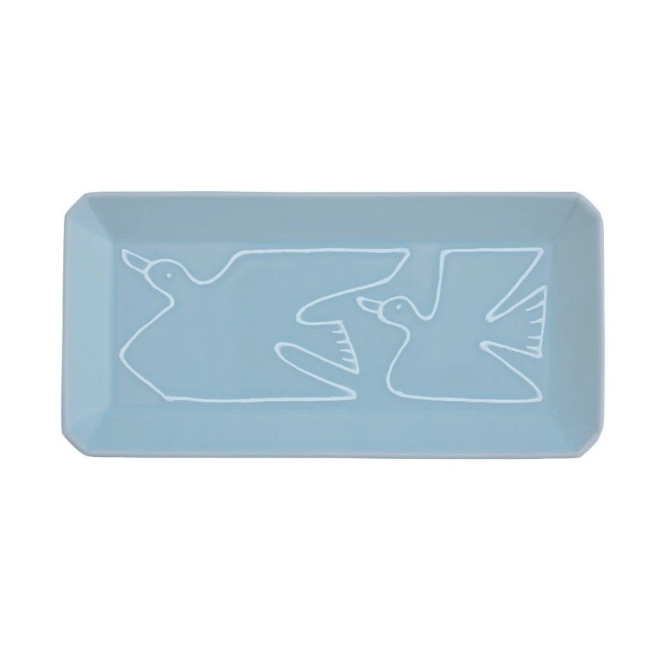 日本製 COTORIRO 波佐見燒 小鳥長盤 23.5cm | 方盤 長盤 魚盤 長皿