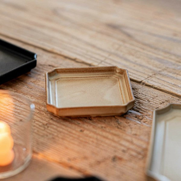 日本製 美濃燒 古董復古方盤 | 相框式餐盤 甜點盤 飾品盤 復古方盤