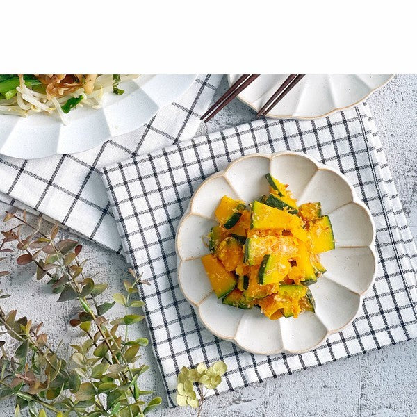 日本製 Shinogi 菊形陶瓷餐盤│小碟 淺盤 碗