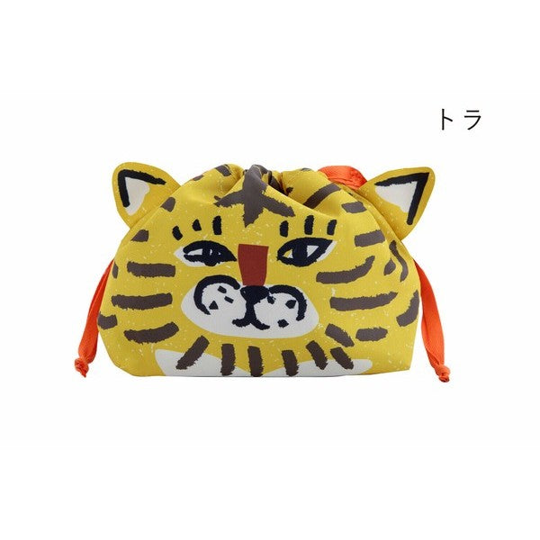 日本 CDF 動物午餐便當袋 | 保溫袋 保冷袋 束口袋 三色碗餐袋