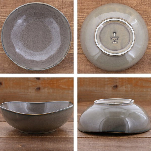 日本製 EAST table 美濃燒 窯變橢圓碗 | 深碗 不規則碗 咖哩碗