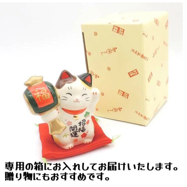 日本 藥師窯 彩繪招財貓 福財招財貓 | 金槌 開運招福 開運小物