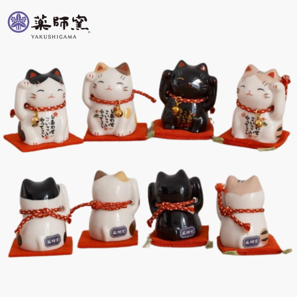 日本 藥師窯 彩繪招財貓 福財招財貓 | 金槌 開運招福 開運小物