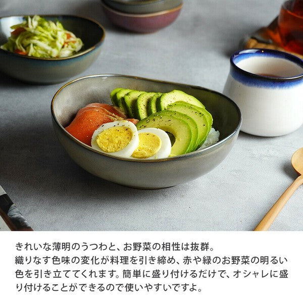 日本製 EAST table 美濃燒 窯變橢圓碗 | 深碗 不規則碗 咖哩碗