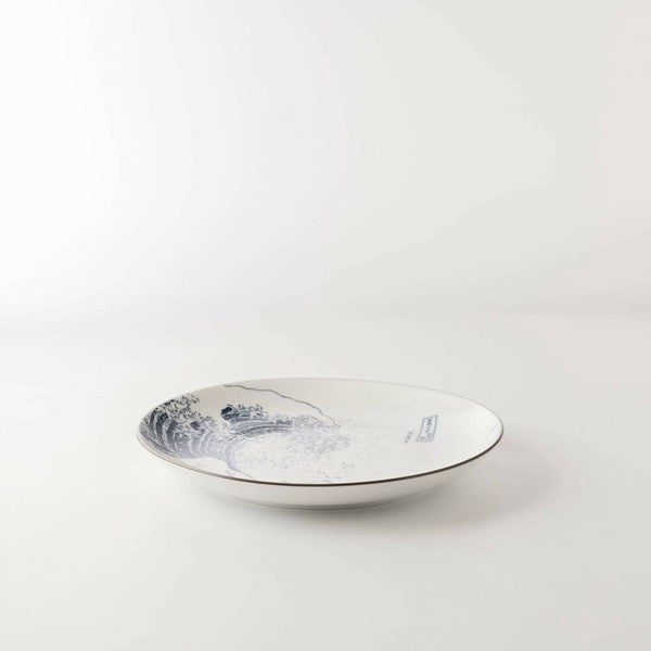 日本製 美濃燒 北齋富士碗盤 | 浮世繪碗盤 飯碗 富嶽三十六景 神奈川