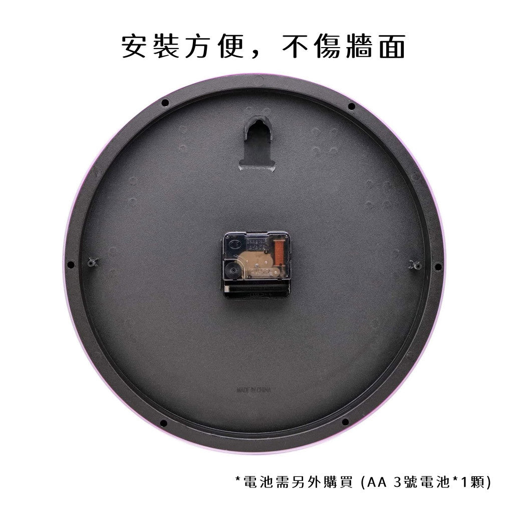 可愛卡通造型掛鐘 30cm 時鐘 卡通時鐘 壁掛時鐘 連續秒針 迪士尼 兒童房 客廳