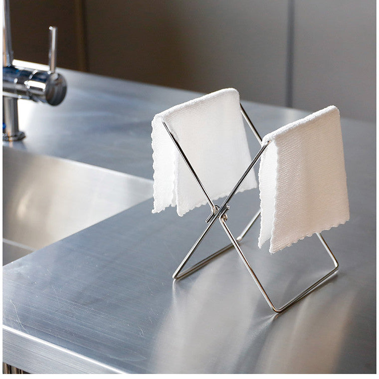 日本 CB JAPAN 可收合支架 不鏽鋼垃圾袋架 | 廚房浴室必備 露營垃圾夾