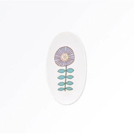 日本製 九谷燒 花朵橢圓小皿 附禮盒 四色 | 點心盤 飾品盤 迷你小皿