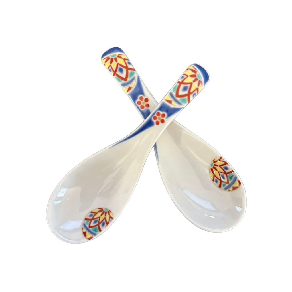 九谷燒 青郊窯 日本製彩繪湯匙 | 中華湯匙 湯匙 湯勺