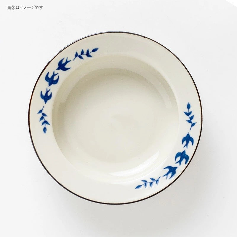 日本製 美濃燒 燕子深盤︱濃湯碗 湯碗 飯碗 餐盤