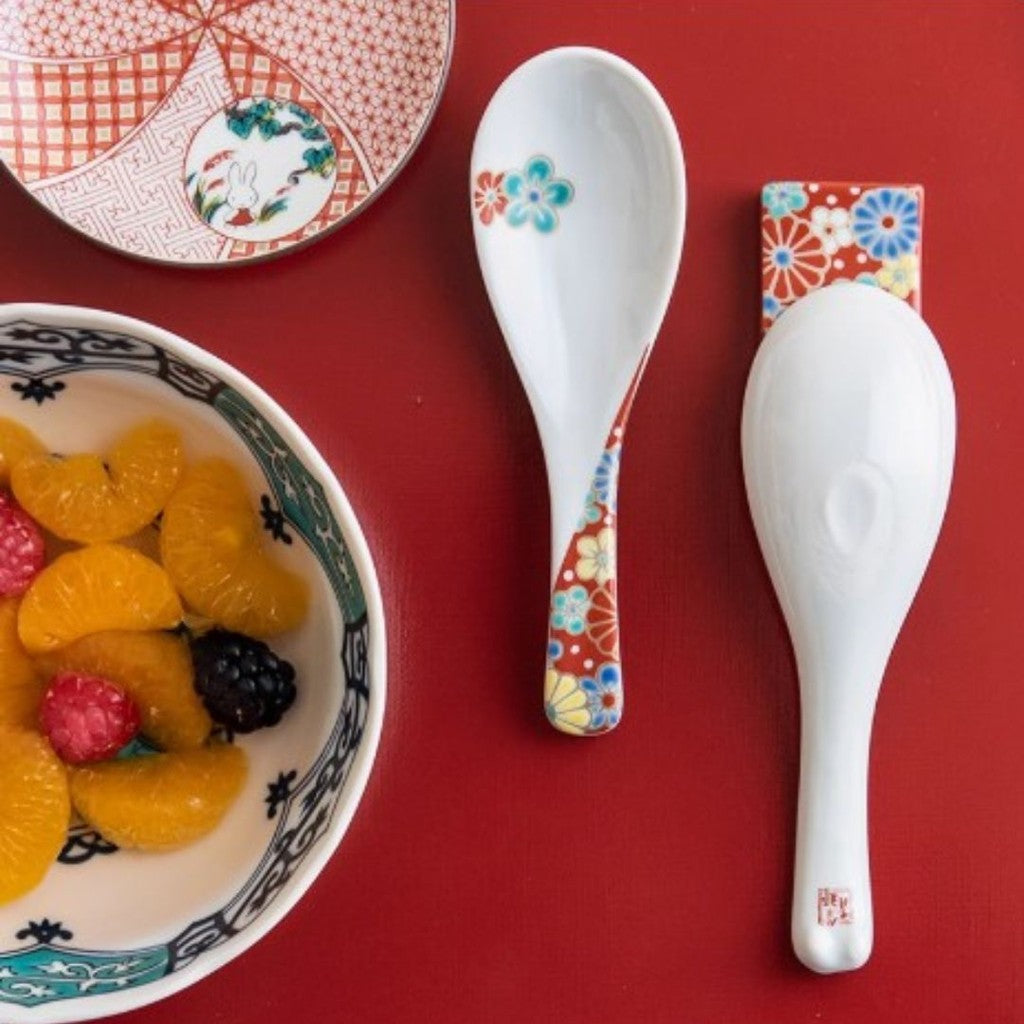 九谷燒 青郊窯 日本製彩繪湯匙 | 中華湯匙 湯匙 湯勺