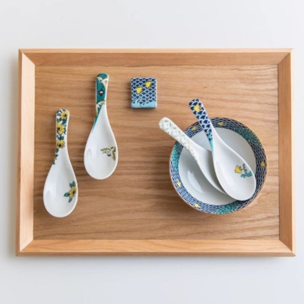 九谷燒 青郊窯 日本製彩繪湯匙 | 中華湯匙 湯匙 湯勺