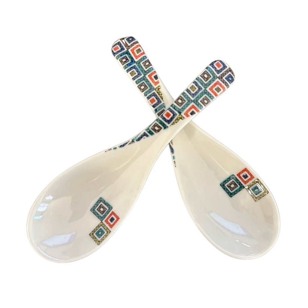 九谷燒 青郊窯 日本製彩繪湯匙 | 中華湯匙 湯匙 湯勺