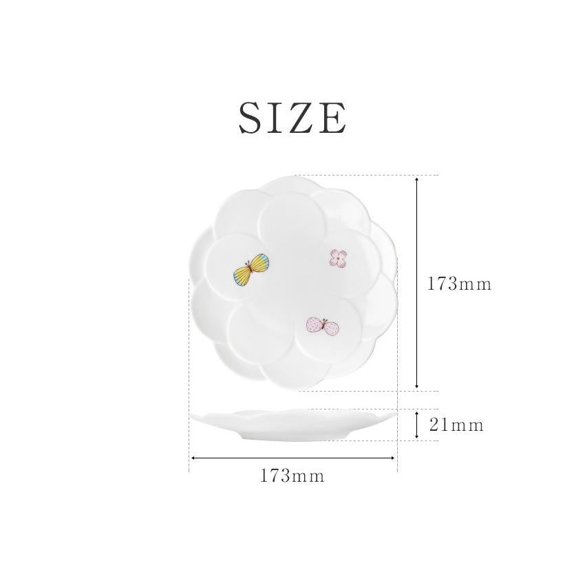 日本製 九谷燒 浪漫花盤 17cm | 中盤 點心盤 淺盤 兩色 附禮盒 晴九谷