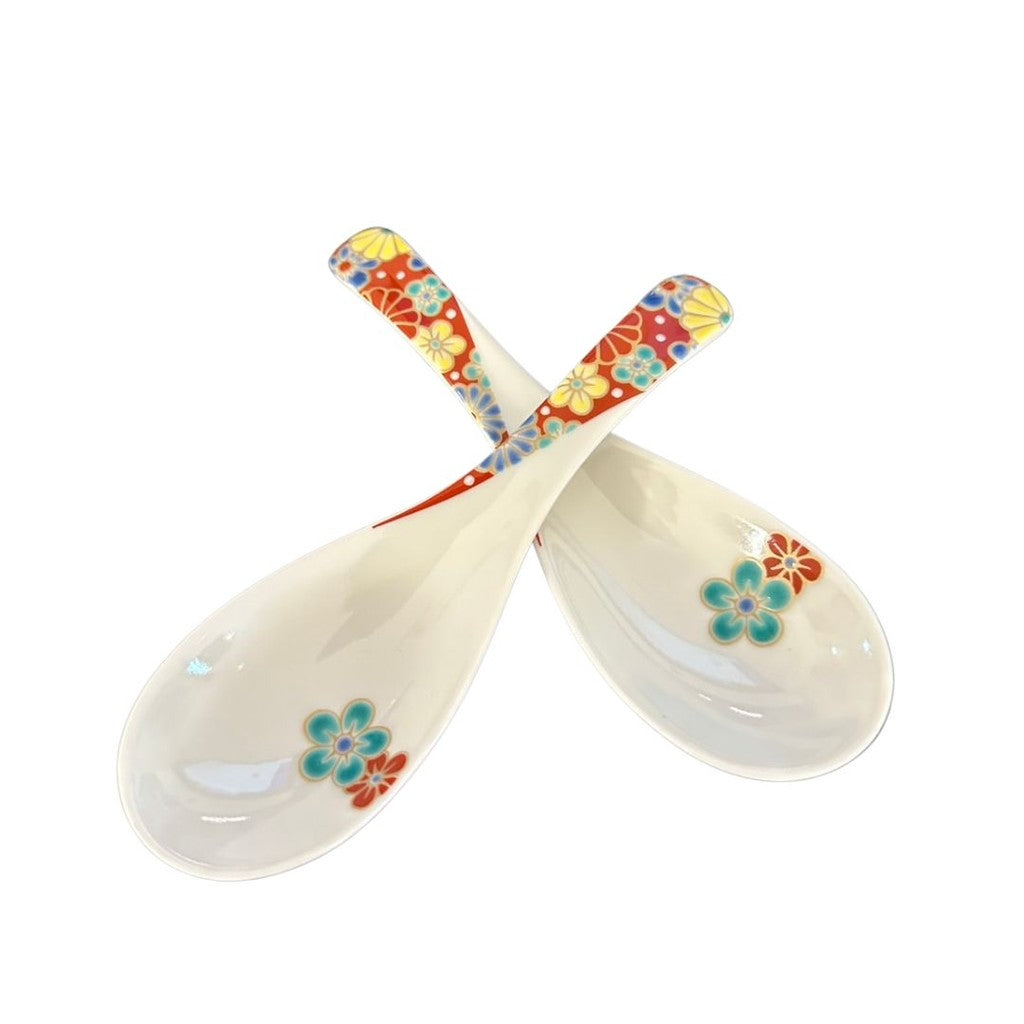九谷燒 青郊窯 日本製彩繪湯匙 | 中華湯匙 湯匙 湯勺