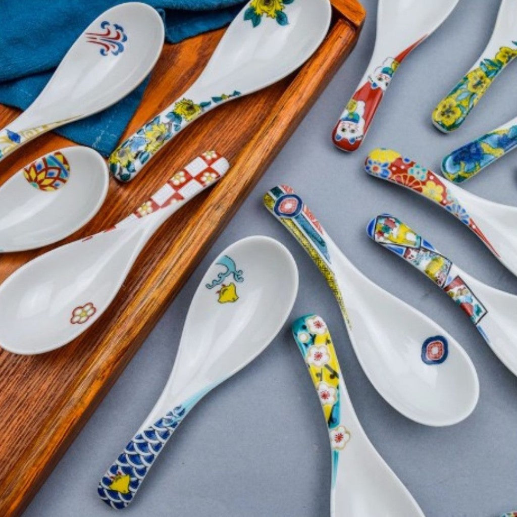 九谷燒 青郊窯 日本製彩繪湯匙 | 中華湯匙 湯匙 湯勺