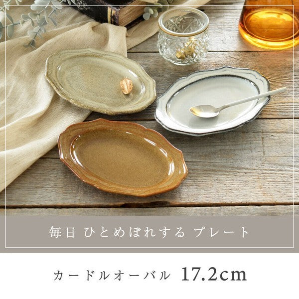 日本製 美濃燒 卡德爾橢圓盤 三色 | 沙拉盤 義大利麵盤 甜點盤