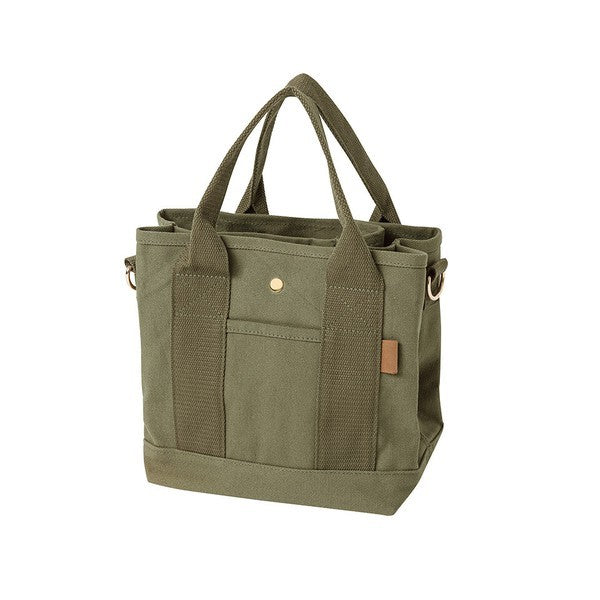 日本 ALTROSE 帆布2WAY托特包 肩背手提包 | 三格 帆布包 肩背包女 手提包 側背包 托特包