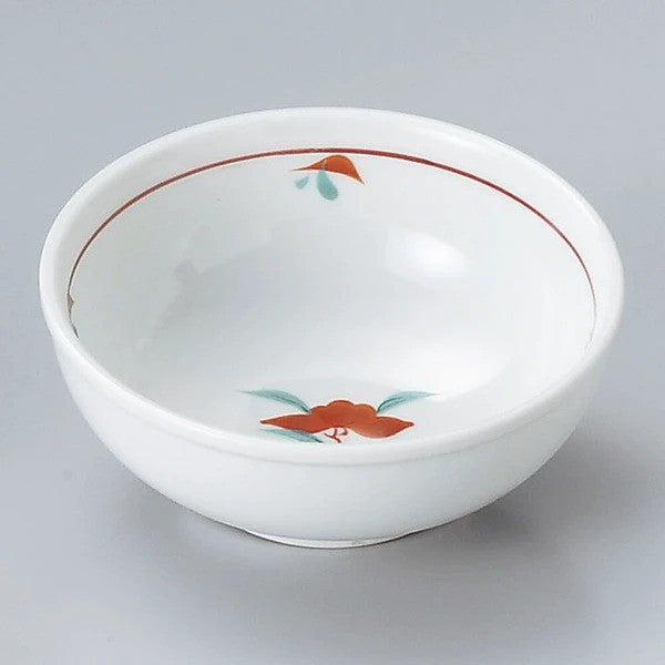 陶瓷碗 日本製 美濃燒 10cm|赤繪花 赤野花 壽喜燒碗 小碗 飯碗 美濃燒碗 日式碗 餐具碗 復古碗