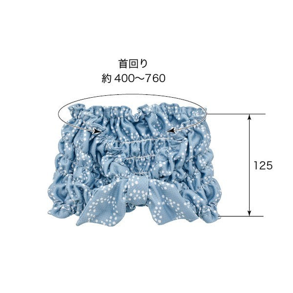 日本 抗UV可愛荷葉設計涼感巾 抗菌加工 點點款 變形蟲款|涼感巾 脖子防曬 運動毛巾