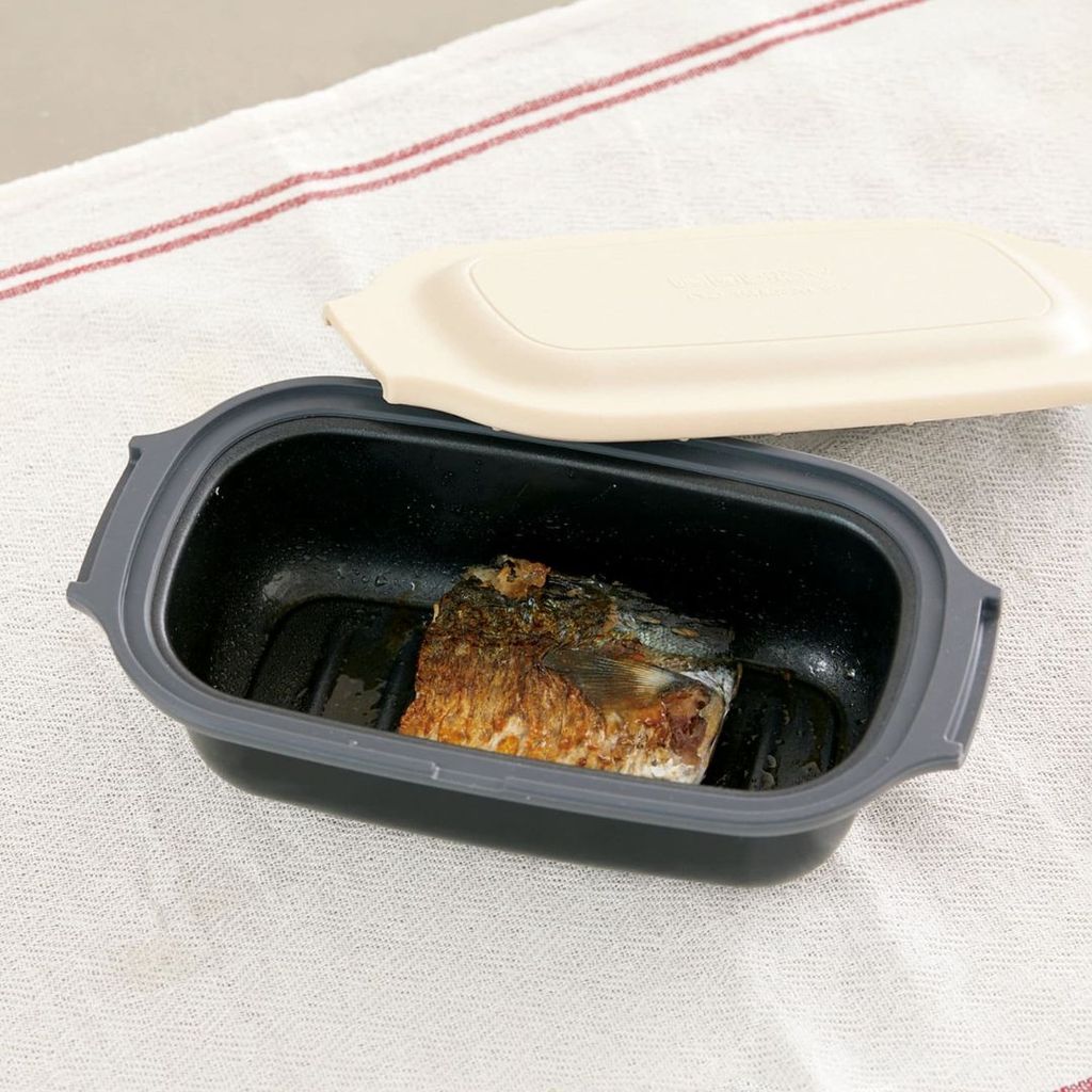 日本代購 3COINS 微波爐調理盒 一台六用 | 微波神器 六合一料理盒 煎魚神器 煎/炒/煮/蒸/燉