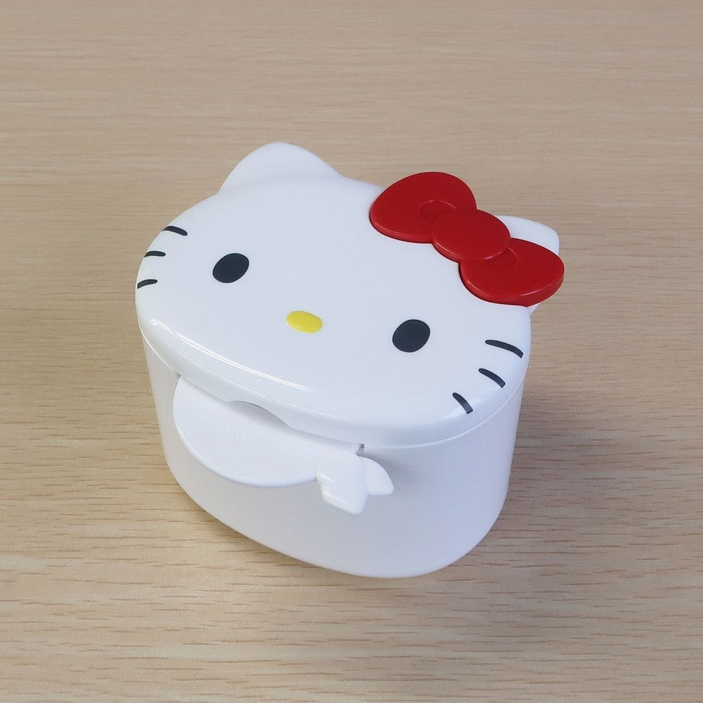 日本製 Hello Kitty 假牙/隱適美/維持器浸泡清潔盒 | 透明牙套 牙套盒 牙齒收納盒