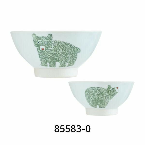 日本製 波佐見燒 可愛陶瓷動物飯碗 | Nordic Animals 北歐風飯碗 輕巧耐用 兒童碗 小碗