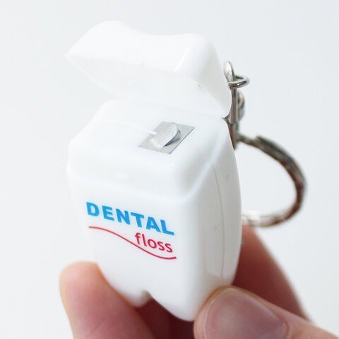 日本 DULTON 攜帶式牙線盒鑰匙圈 | 牙線盒 牙線 牙齒清潔 剔牙 預防蛀牙 隨身攜帶 創意禮物