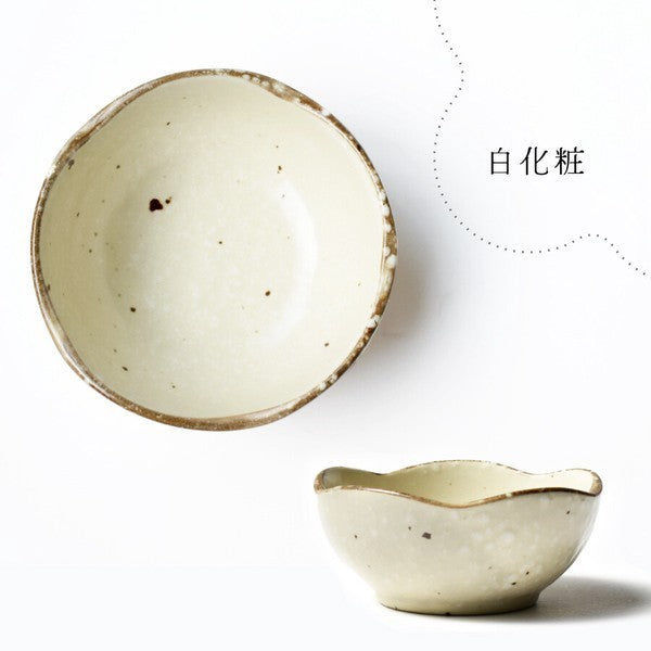 日本製 美濃燒 陶瓷梅形3.0小鉢 | 優格碗 前菜碗 沙拉碗 小碗 小餐碗 小碟子 醬料碟 多用途小鉢