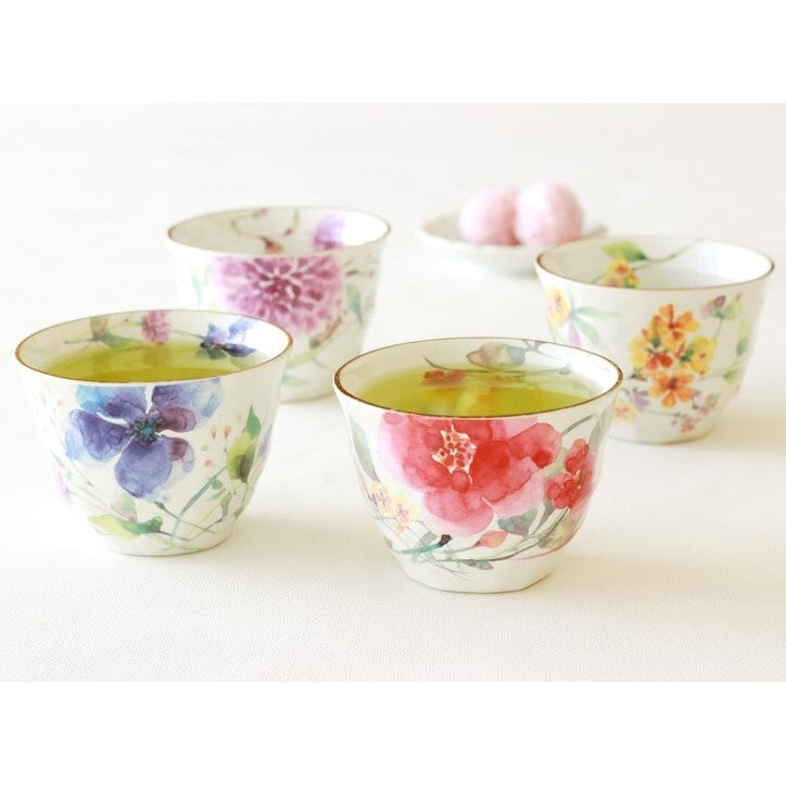 日本製 佐賀 有田燒 手繪花朵茶壺 | 泡茶壺 日本茶壺 花卉茶壺 泡茶 茶具 茶杯 櫻花茶壺 陶瓷茶壺