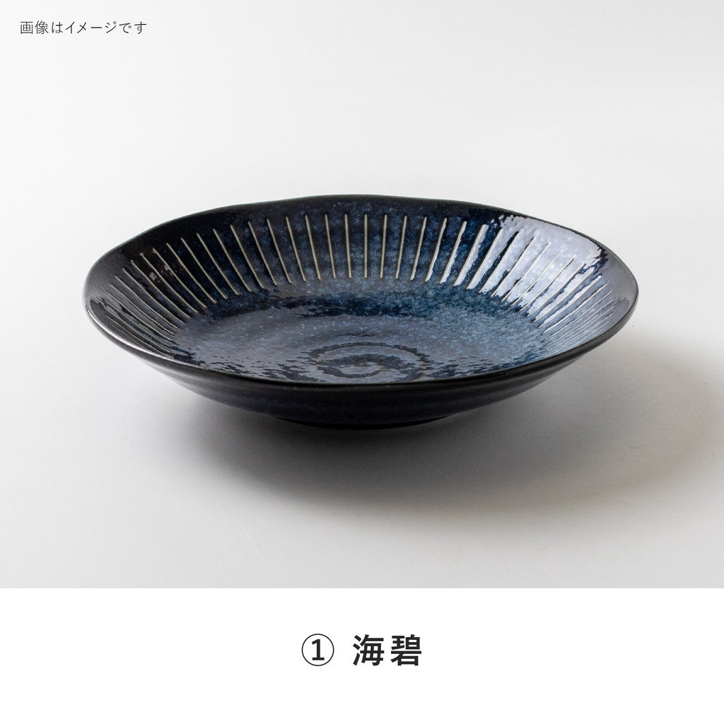 日本製 撥水十草陶瓷餐盤系列 全五種 | 圓盤 深盤 大盤 小碟子 日式盤子 日本製餐盤 十草盤 陶瓷盤