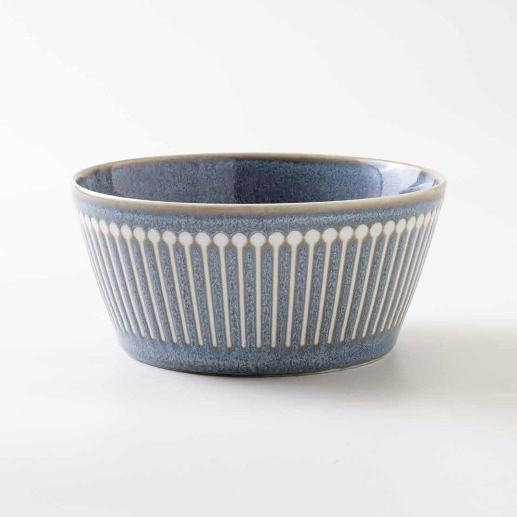 日本製 美濃燒 Albee 線條十草多用碗 13cm | 沙拉碗 深碗 麥片碗 優格碗 甜點碗 日本製碗