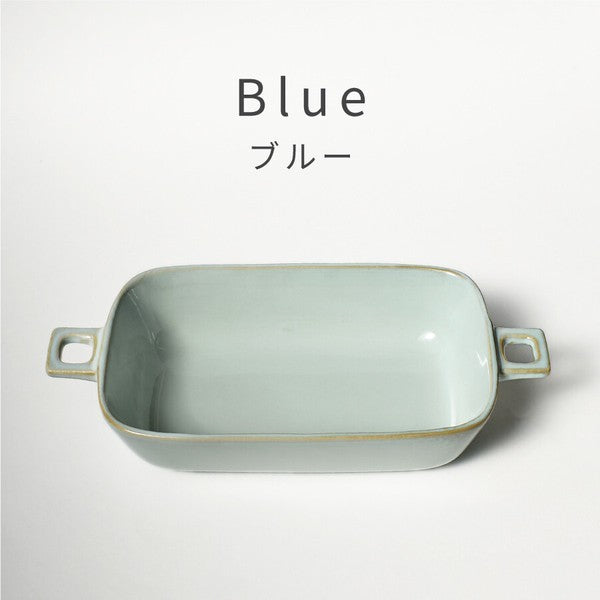 日本 HINATA 方形手把焗烤盤 | 耐熱烤盤 焗烤盤 雙耳烤盤 陶瓷烤盤 方盤 焗烤料理 可堆疊