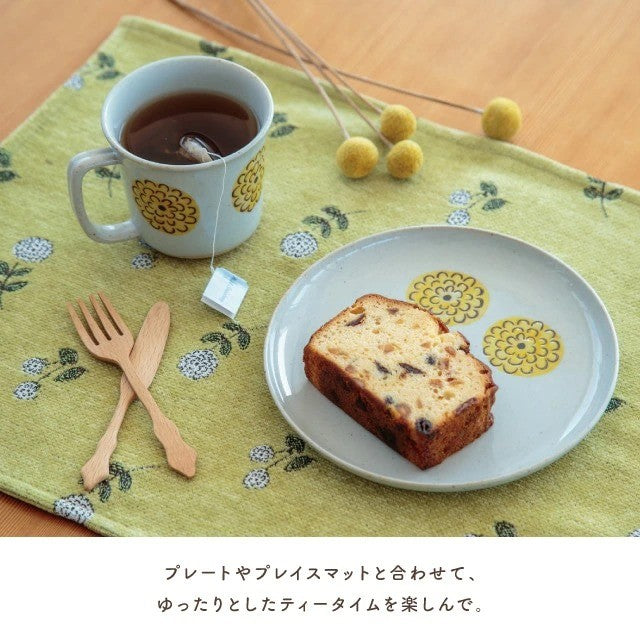 日本製 BISQUE 波佐見燒 花朵陶瓷餐盤/馬克杯/餐墊 | 杯子 點心盤 咖啡杯 盤子 日本製餐盤